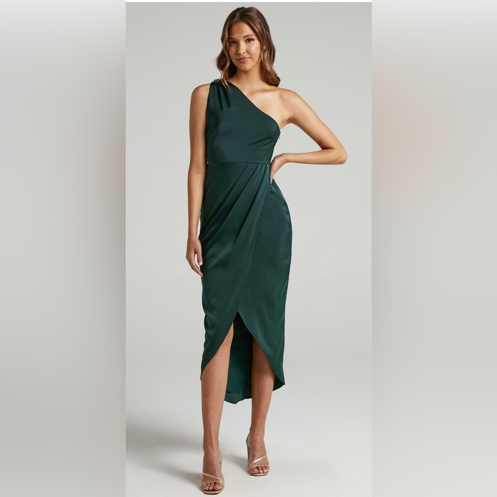 Showpo Felt So Happy Dress Emerald